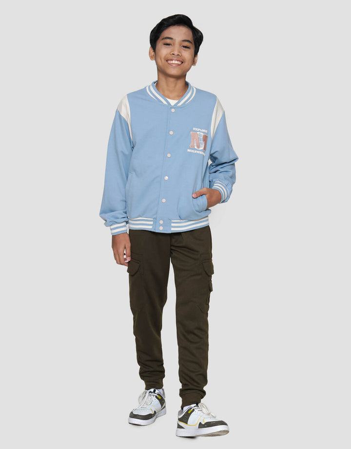 Nevada Knit Bomber Varsity Cut N Sewn Jaket Anak Laki-laki