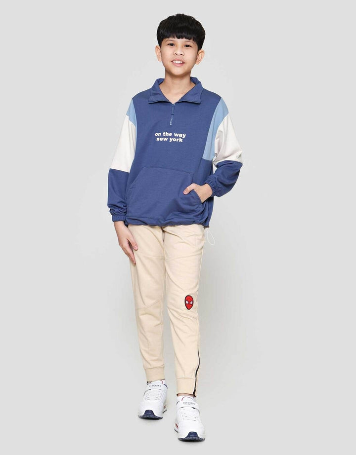 Nevada Half Zipper And Stopper Sweater Anak Laki-laki