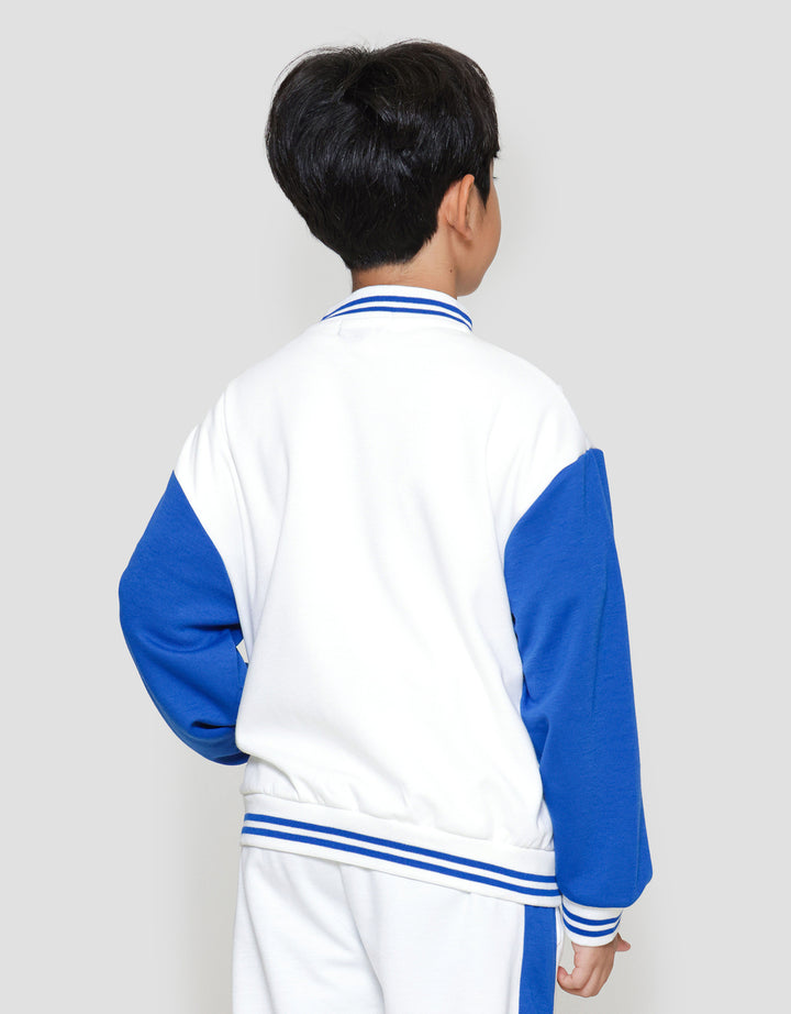 Nevada Knit Bomber Varsity With Chenille Letter Jaket Anak Laki-laki