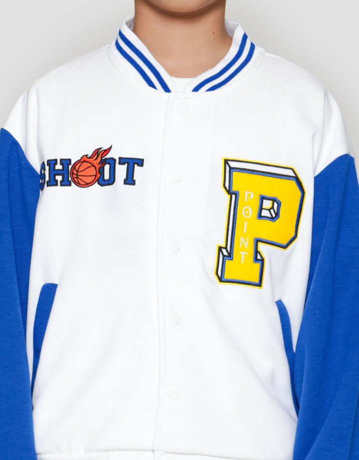 Nevada Knit Bomber Varsity With Chenille Letter Jaket Anak Laki-laki