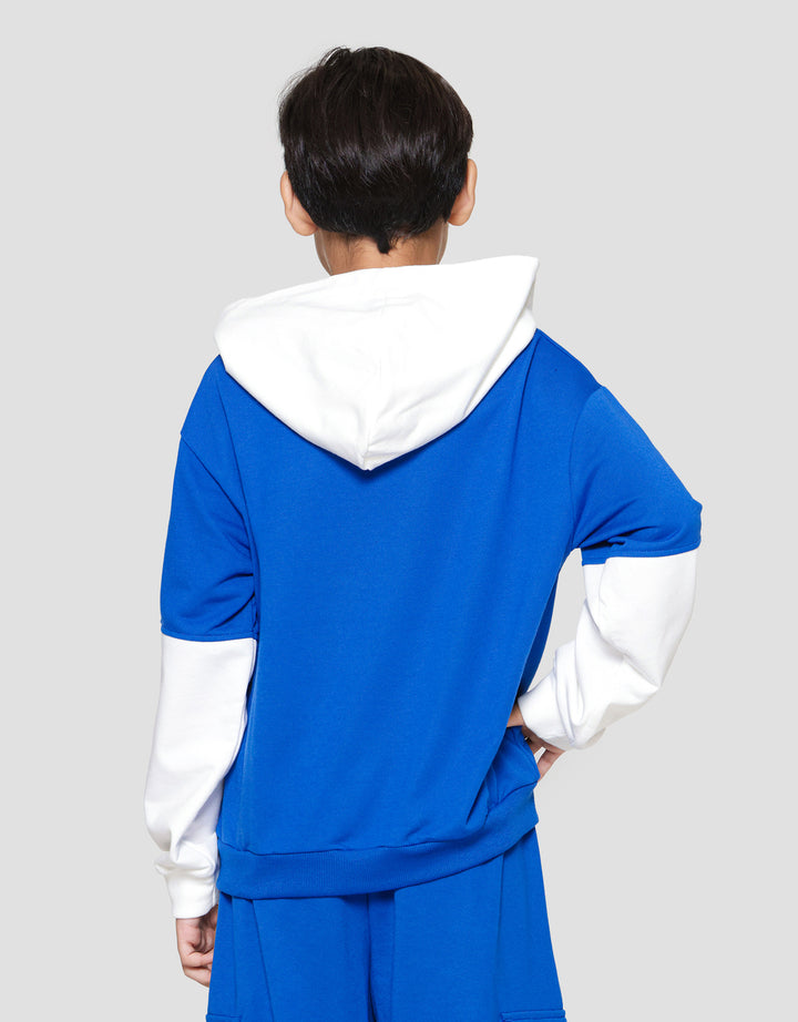 Nevada Knit Hoodie Print La Sweater Anak Laki-laki
