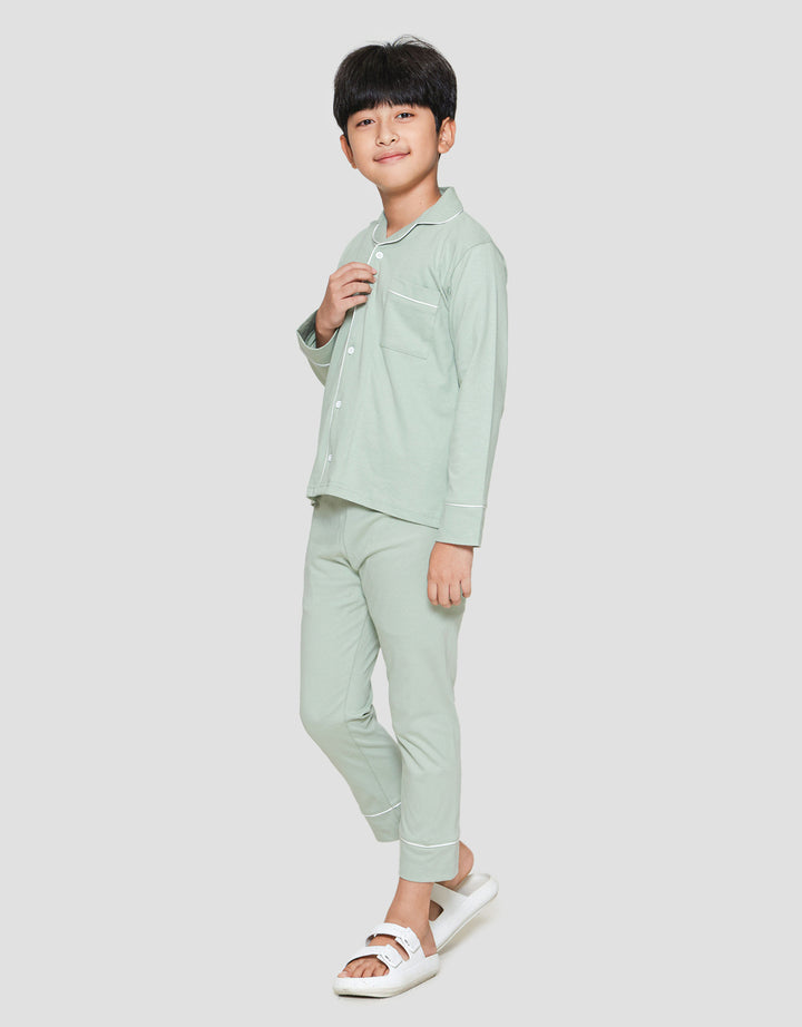 Little M Ess Polos Baju Tidur Set Anak Laki-Laki