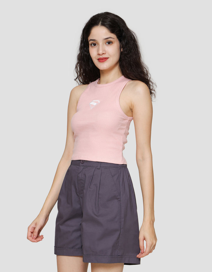 Nevada Rib Print Embro Superman Kaos Tanktop Wanita