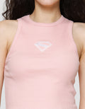 Nevada Rib Print Embro Superman Kaos Tanktop Wanita
