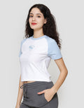 Nevada Raglan Print Superman Kaos Lengan Pendek Wanita