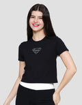 Nevada Spandex Print Studs Superman Kaos Wanita