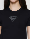 Nevada Spandex Print Studs Superman Kaos Wanita