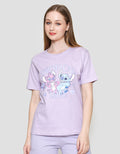 Disney Regular Print Lilo & Stitch Kaos Lengan Pendek Wanita