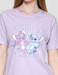 Disney Regular Print Lilo & Stitch Kaos Lengan Pendek Wanita