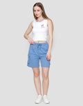 Disney Rib Print Stitch Angel Kaos Tanktop Wanita