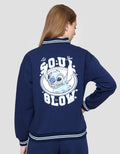 Disney Varsity Print Stitch Angel Jaket Wanita
