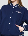 Disney Varsity Print Stitch Angel Jaket Wanita
