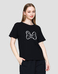 Connexion Print Pita Minnie Kaos Lengan Pendek Wanita