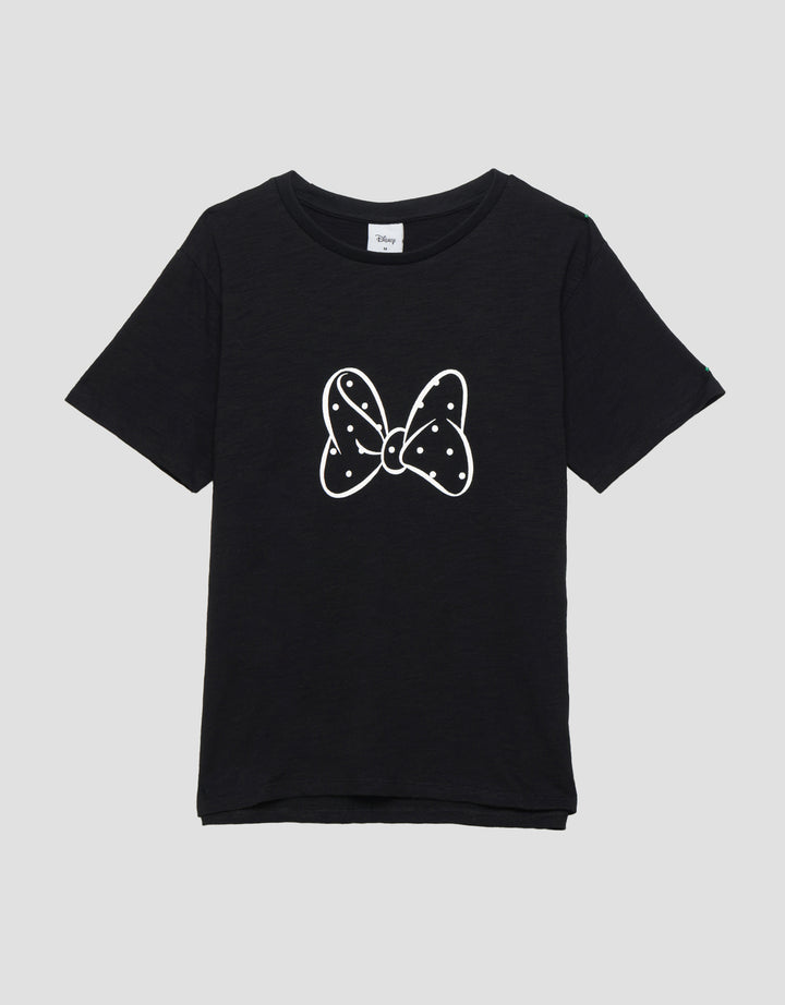 Connexion Print Pita Minnie Kaos Lengan Pendek Wanita