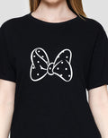 Connexion Print Pita Minnie Kaos Lengan Pendek Wanita