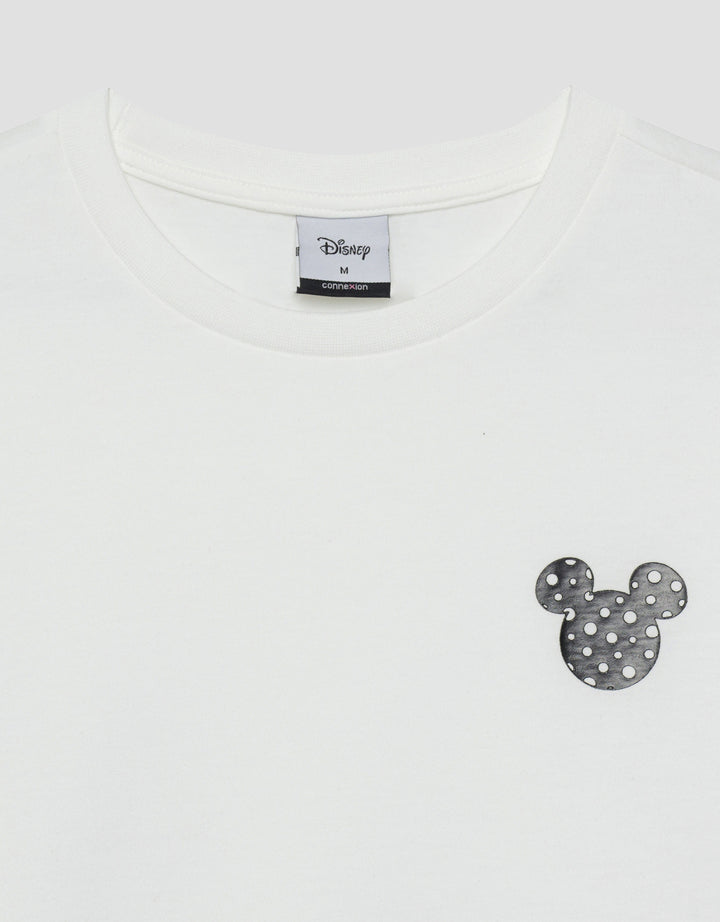 Disney Bordir Mickey Kaos Lengan Pendek Wanita