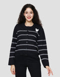 Connexion Garis Mickey Cardigan Wanita