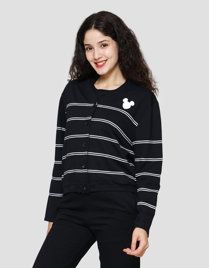 Connexion Garis Mickey Cardigan Wanita
