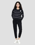 Connexion Garis Mickey Cardigan Wanita
