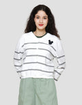 Connexion Garis Mickey Cardigan Wanita
