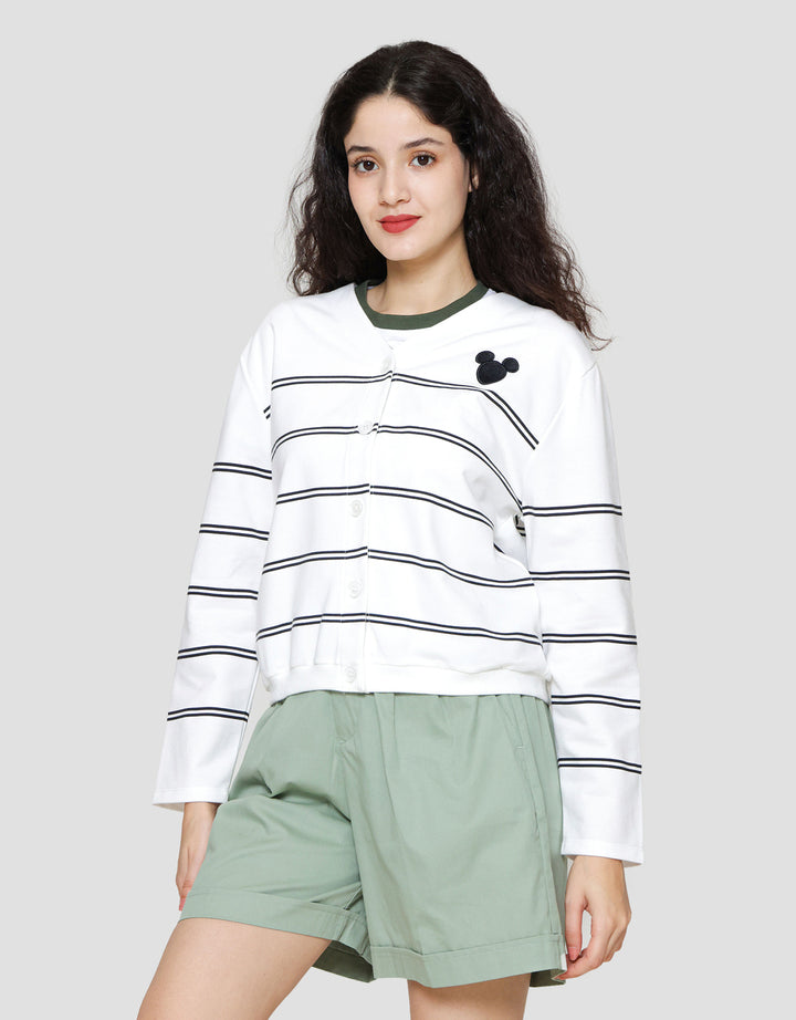 Connexion Garis Mickey Cardigan Wanita