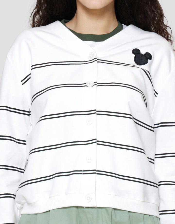 Connexion Garis Mickey Cardigan Wanita