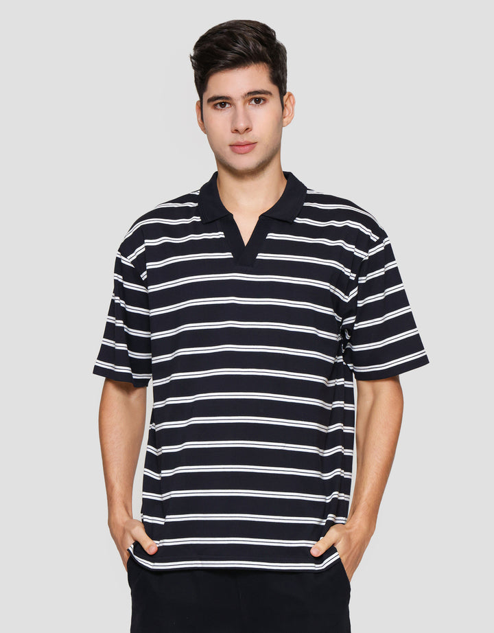 Nevada Jersey Stripe Kaos Polo Pria