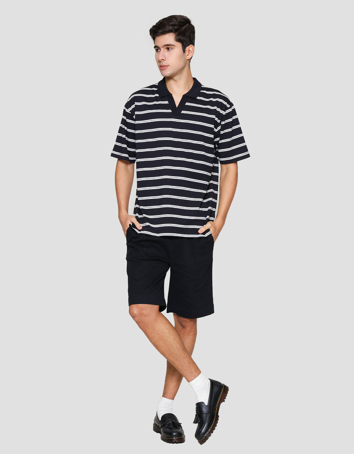 Nevada Jersey Stripe Kaos Polo Pria