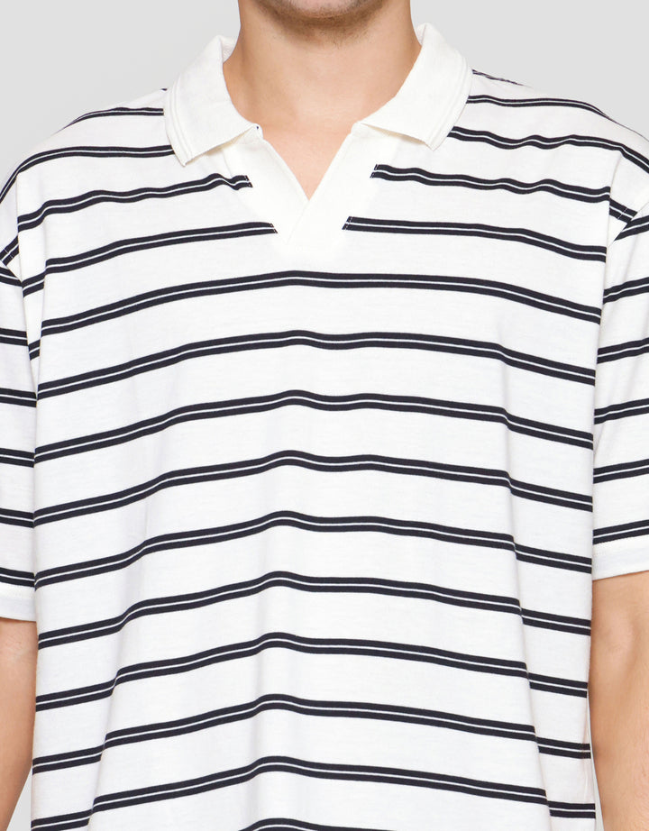 Nevada Jersey Stripe Kaos Polo Pria