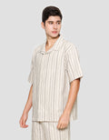 Nevada Print Stripe Vertical Kemeja Lengan Pendek Pria