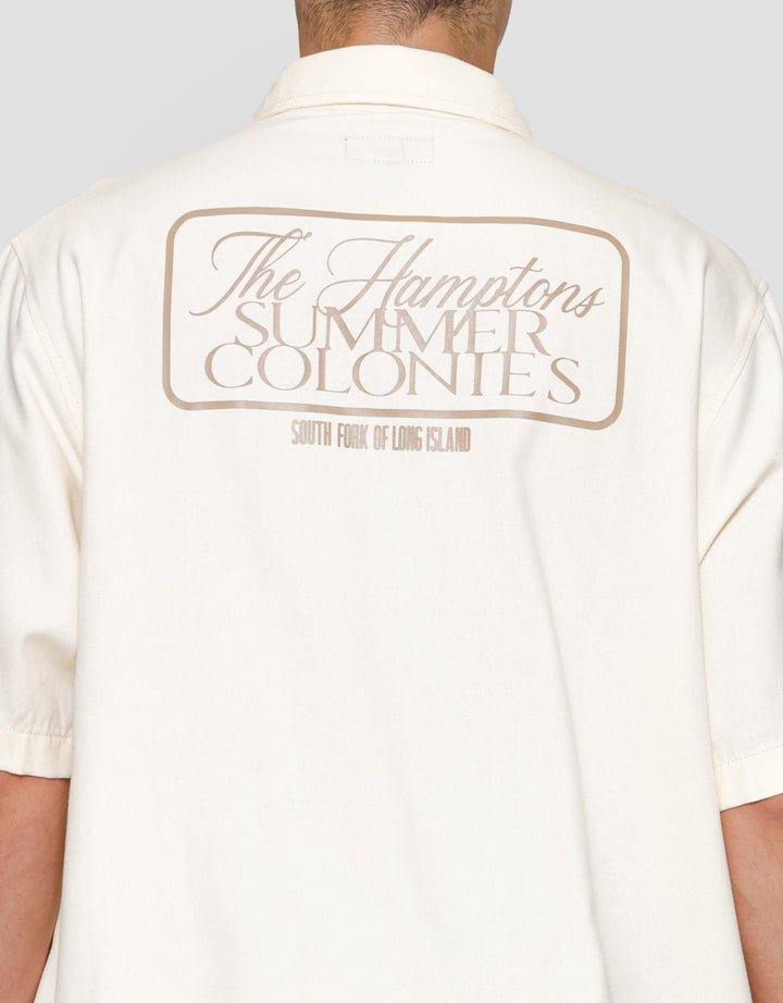 Nevada Print & Bordir With Zipper Kemeja Pria