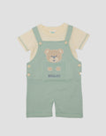 Little M Overall Corak Tawon Bear Jumpusit Bayi