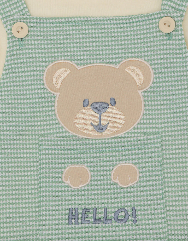 Little M Overall Corak Tawon Bear Jumpusit Bayi
