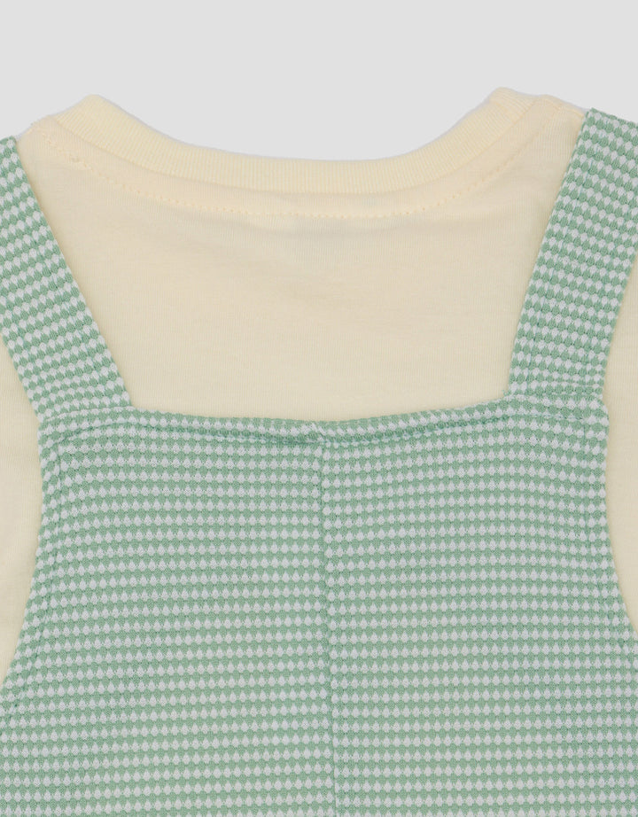 Little M Overall Corak Tawon Bear Jumpusit Bayi