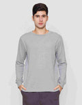 Suko Round Neck Soft Touch Round Collar Men's Long Sleeve T-Shirt