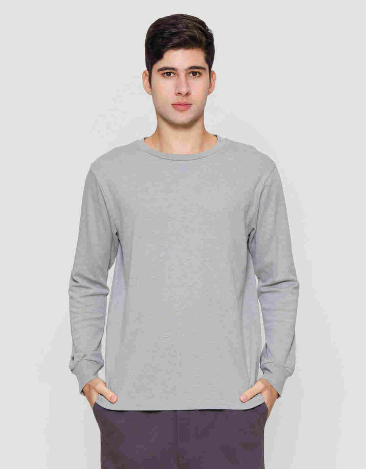 Suko Round Neck Soft Touch Round Collar Men's Long Sleeve T-Shirt