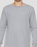 Suko Round Neck Soft Touch Round Collar Men's Long Sleeve T-Shirt