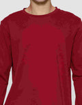 Suko Round Neck Soft Touch Round Collar Men's Long Sleeve T-Shirt