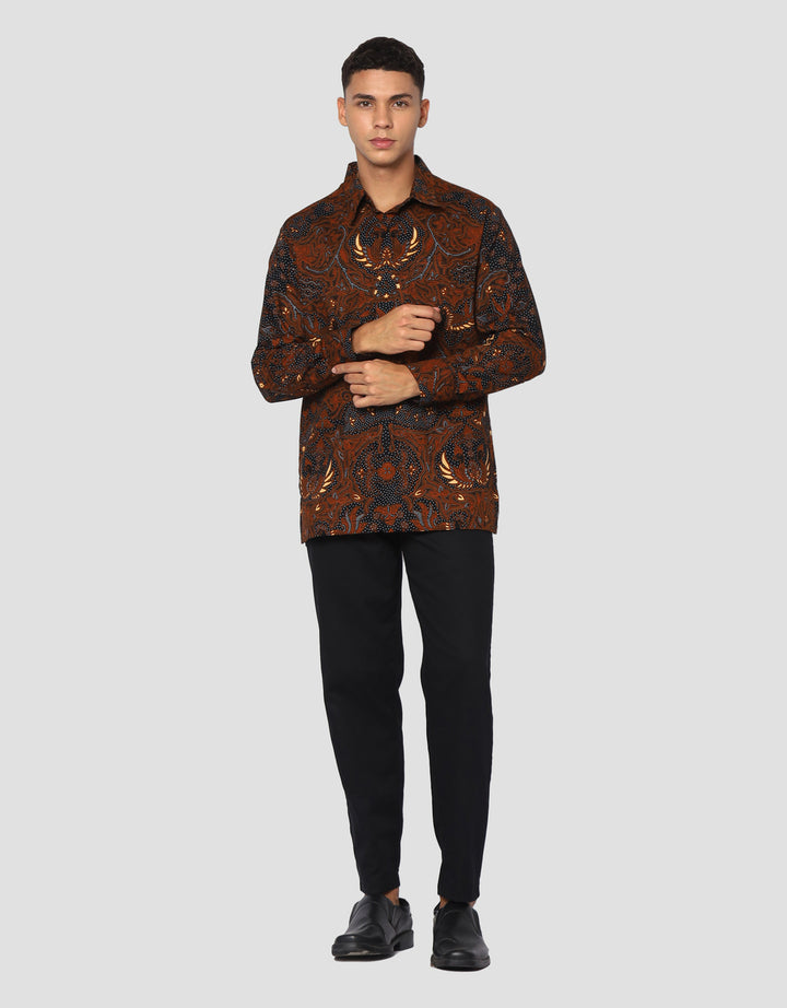 Arjuna Weda Nitik Mahkota Raja Kemeja Batik Pria