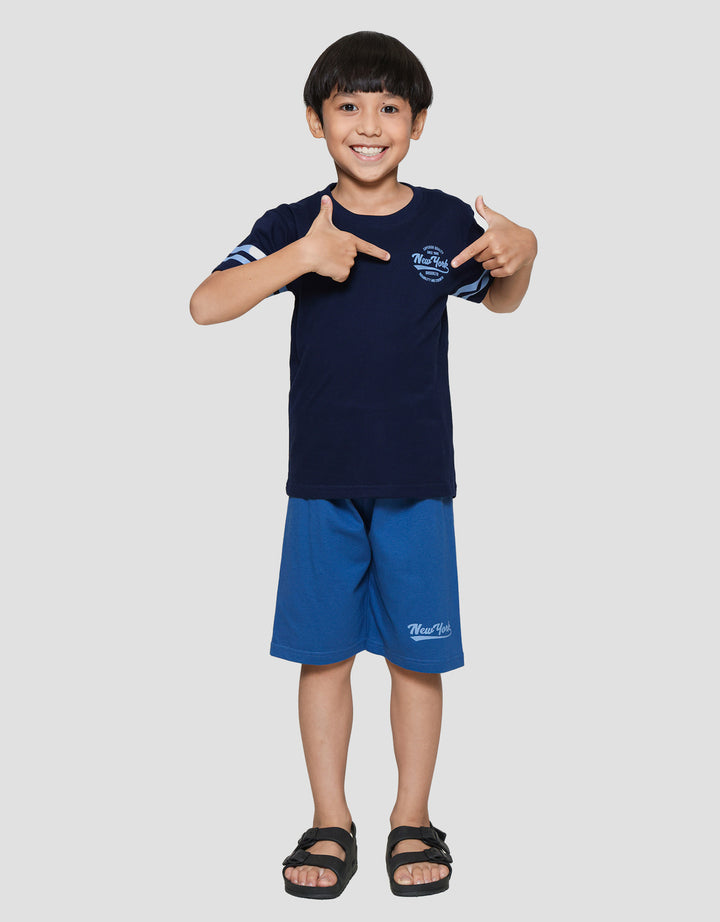 Little M NY Chest Print Set Pakaian Anak Laki-laki