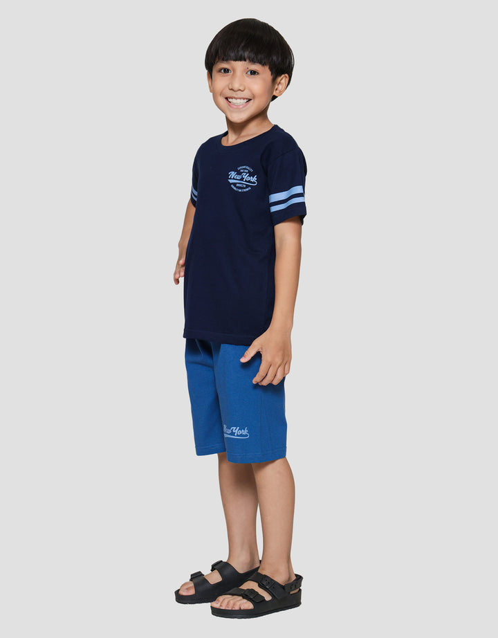 Little M NY Chest Print Set Pakaian Anak Laki-laki