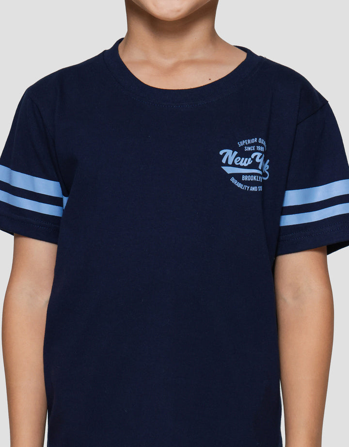 Little M NY Chest Print Set Pakaian Anak Laki-laki