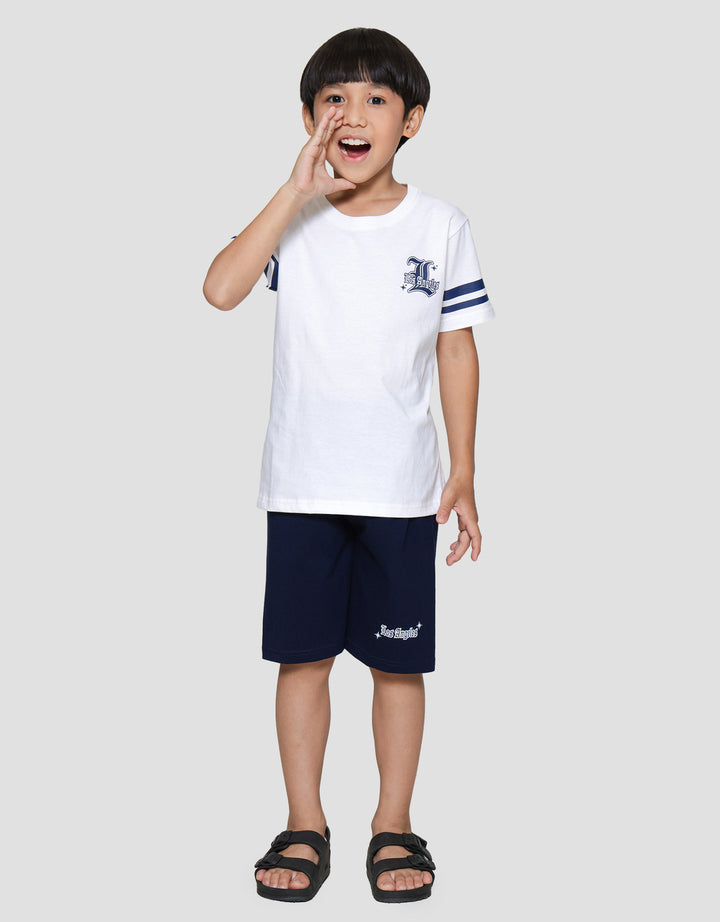 Little M LA Chest Print Set Pakaian Anak Laki-laki