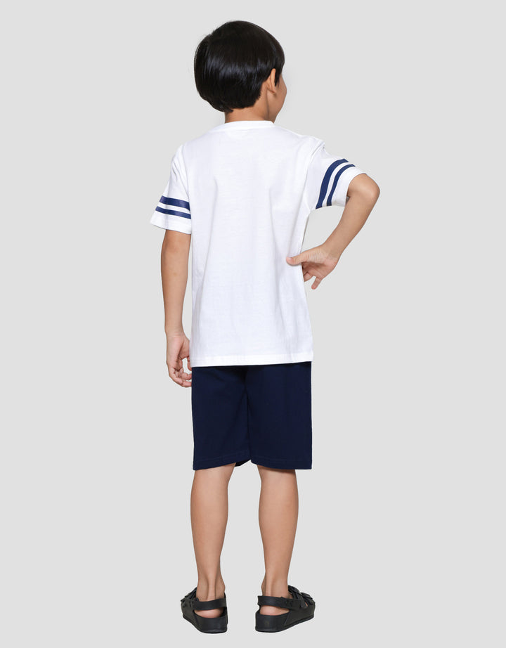 Little M LA Chest Print Set Pakaian Anak Laki-laki