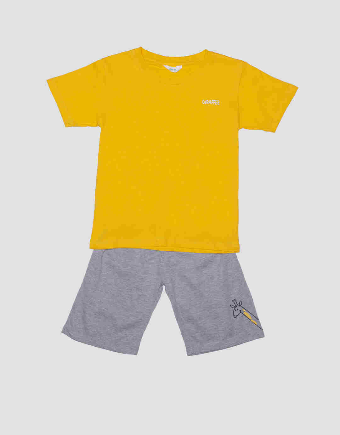 Little M Giraffe Bordir Baju Set Anak Laki-Laki