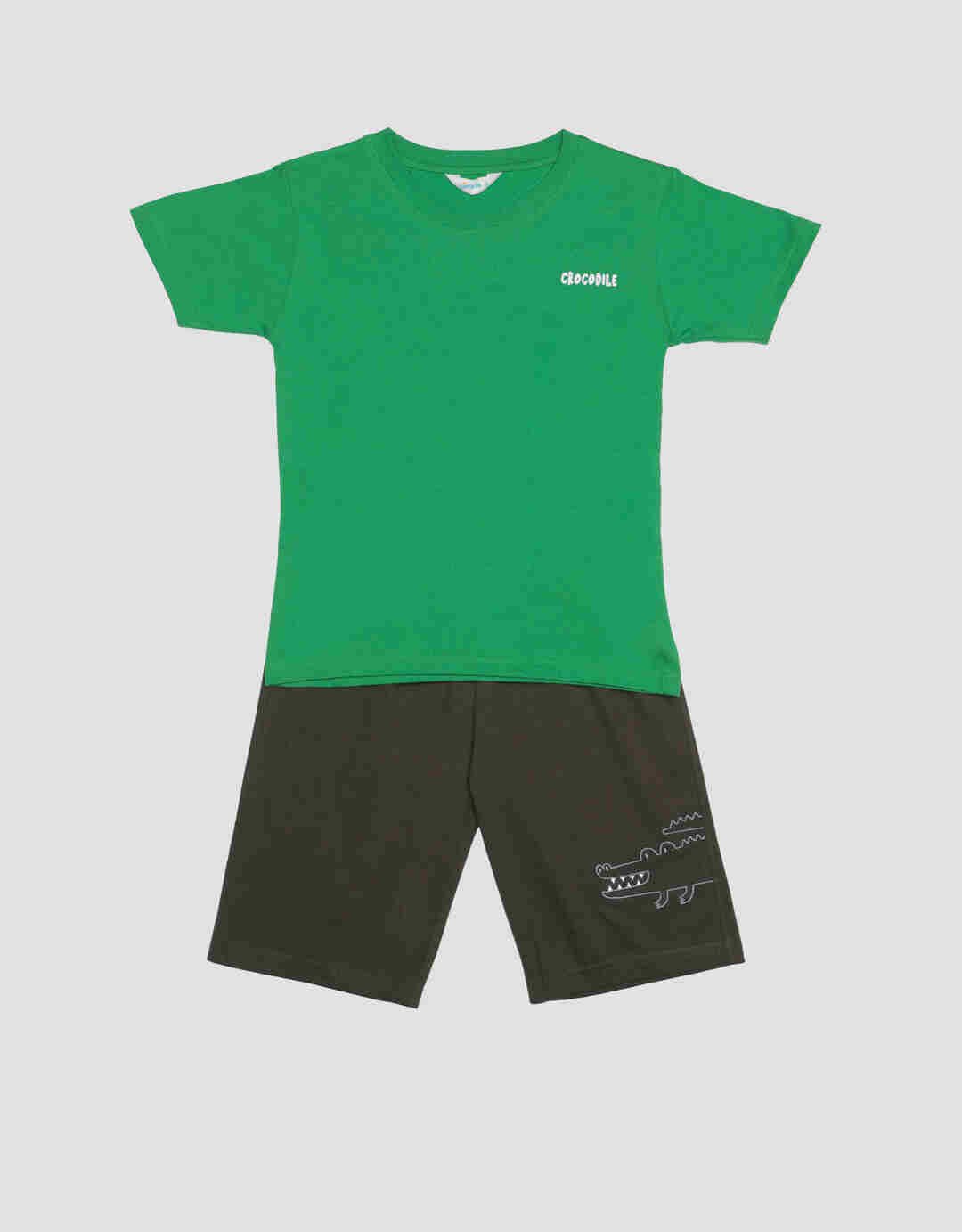 Little M Crocodile Bordir Baju Set Anak Laki-Laki
