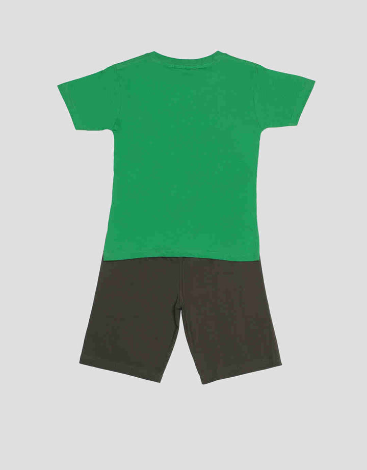 Little M Crocodile Bordir Baju Set Anak Laki-Laki