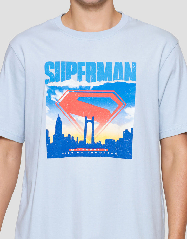 Nevada Superman Logo Kaos Lengan Pendek Pria