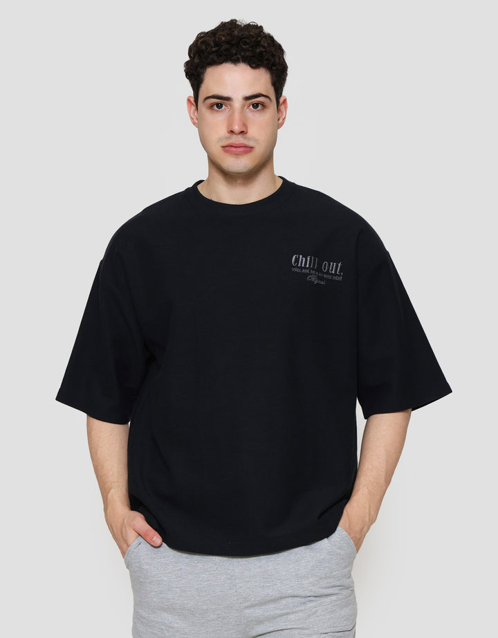 Nevada Oversized Printed Textured - Chill Out Kaos Pria