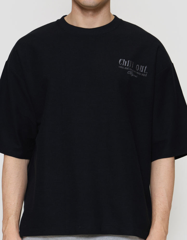 Nevada Oversized Printed Textured - Chill Out Kaos Pria